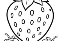 Ausmalbild 3 erdbeeren
