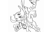 Ausmalbild alfred jodocus kwak schwimmt