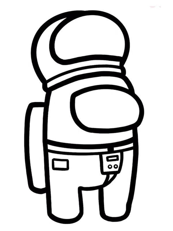 Ausmalbild among us astronaut