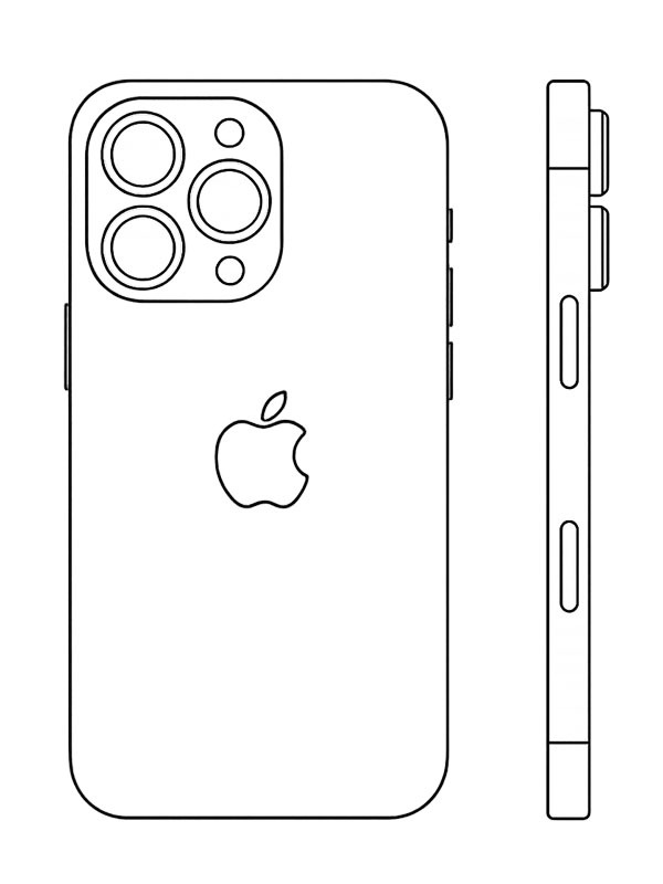 Ausmalbild apple iphone 17