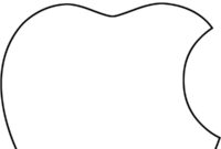 Ausmalbild apple logo