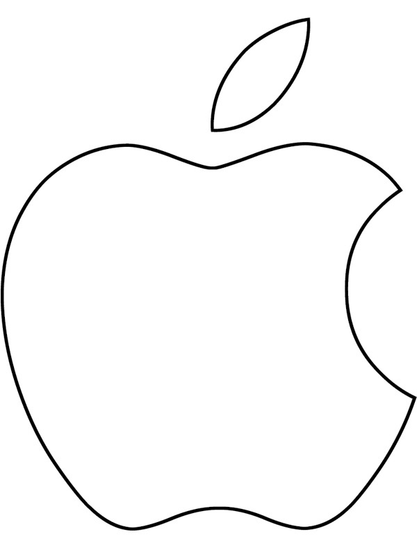 Ausmalbild apple logo