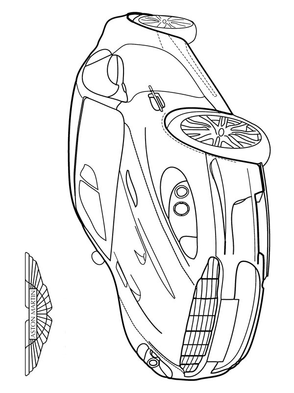 Ausmalbild aston martin dbs