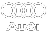 Ausmalbild audi logo