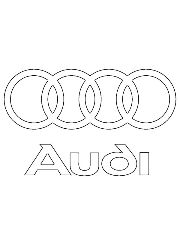 Ausmalbild audi logo