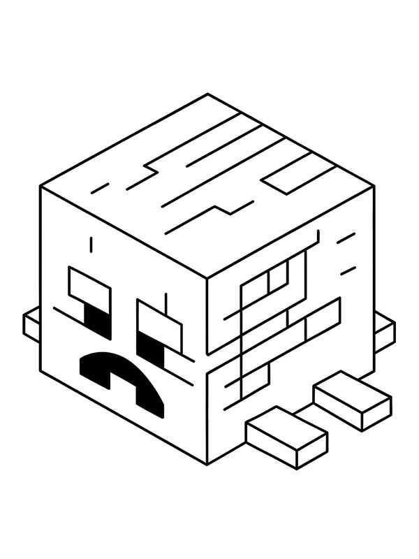 Ausmalbild ausgetrockneter ghast minecraft