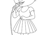 Ausmalbild ballerina cappuccina singt
