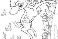 Ausmalbild bambi auf der flucht