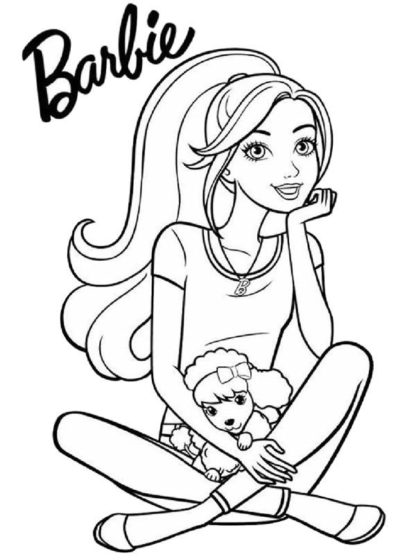 Ausmalbild barbie
