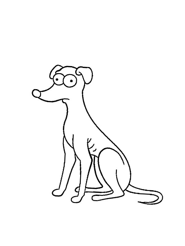Ausmalbild bart simpson