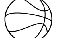 Ausmalbild basketball ball