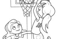 Ausmalbild basketball spielen