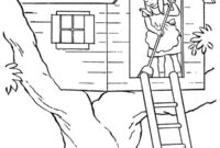 Ausmalbild baumhaus