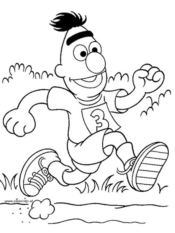 Ausmalbild bert joggt