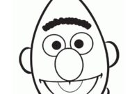 Ausmalbild berts gesicht
