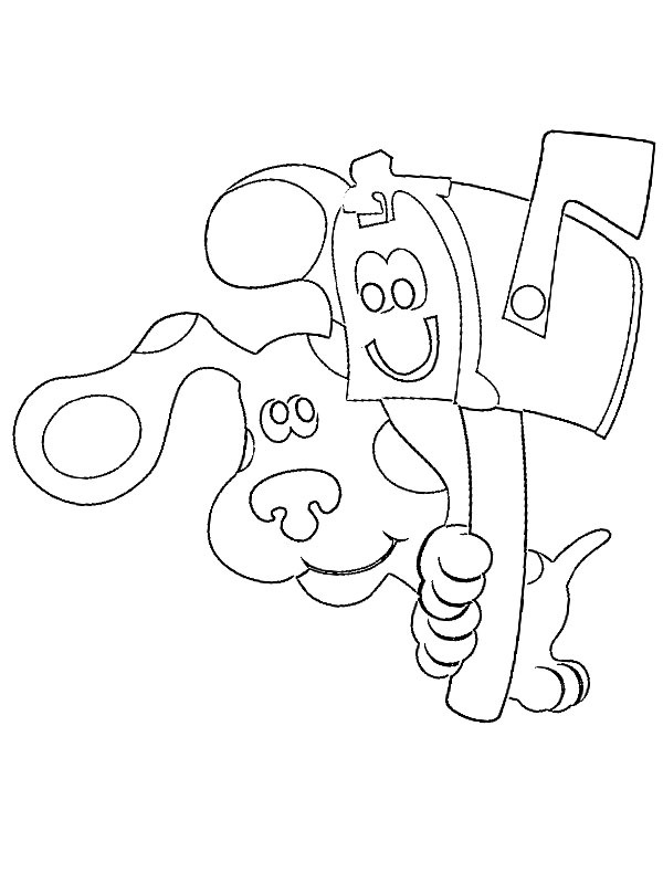 Ausmalbild blues clues und der briefkasten