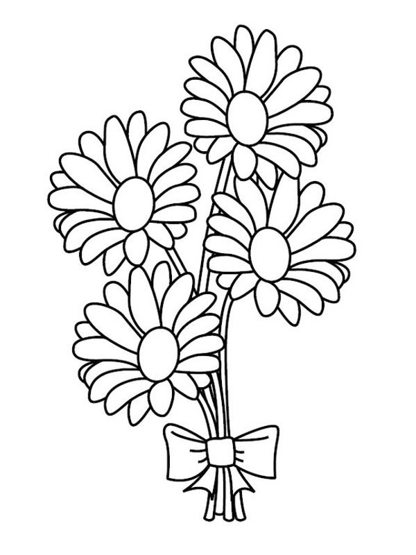Ausmalbild blumen