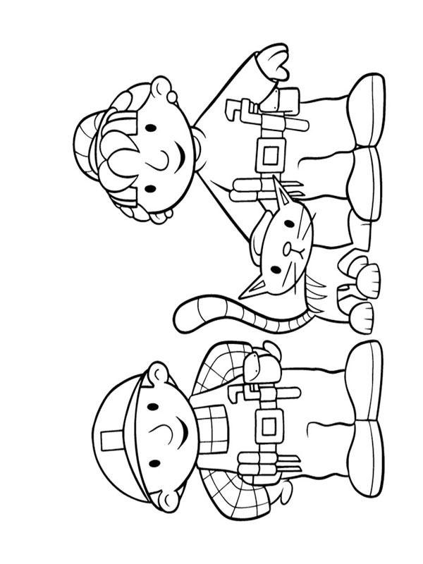 Ausmalbild bob der baumeister wendy und kuschel