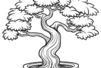 Ausmalbild bonsai