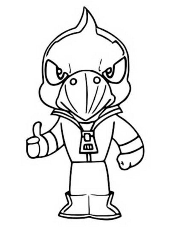 Ausmalbild brawl stars crow