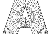 Ausmalbild buchstabe a mandala