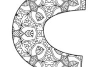 Ausmalbild buchstabe c mandala
