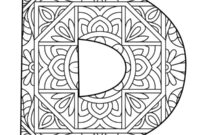 Ausmalbild buchstabe d mandala