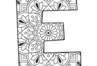 Ausmalbild buchstabe e mandala