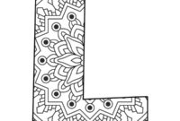 Ausmalbild buchstabe l mandala