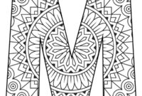 Ausmalbild buchstabe m mandala