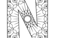 Ausmalbild buchstabe n mandala
