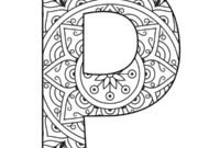 Ausmalbild buchstabe p mandala