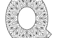 Ausmalbild buchstabe q mandala