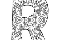 Ausmalbild buchstabe r mandala