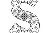 Ausmalbild buchstabe s mandala