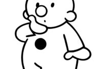 Ausmalbild bumba denkt nach
