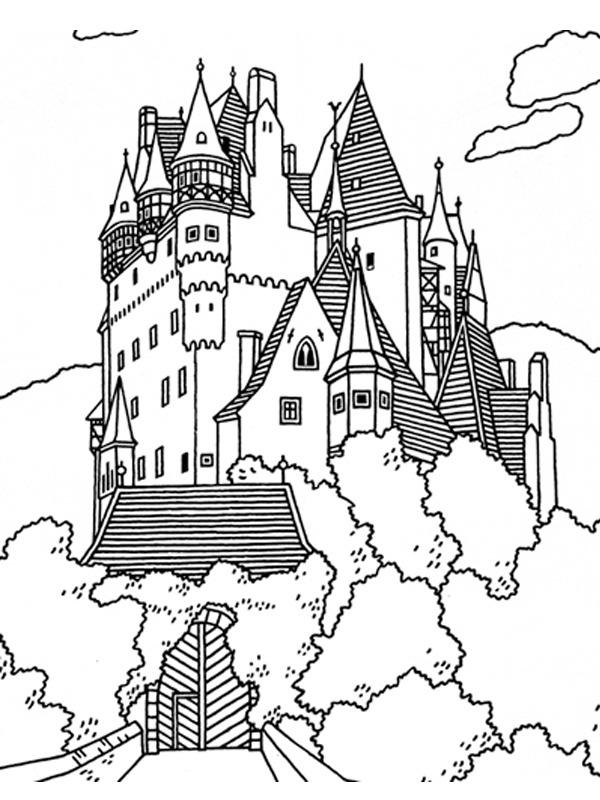 Ausmalbild burg eltz