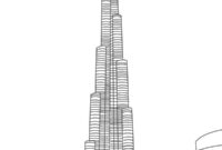 Ausmalbild burj khalifa