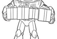 Ausmalbild buzz lightyear mit geschenken