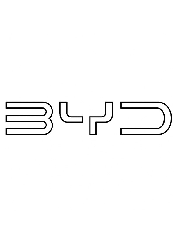 Ausmalbild byd logo