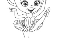 Ausmalbild cappuccina ballerina tanzt