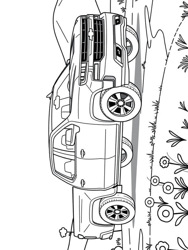 Ausmalbild chevrolet k10 1975