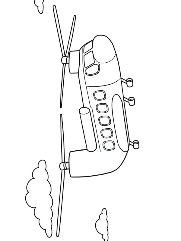 Ausmalbild chinook hubschrauber