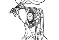 Ausmalbild chopper motorrad