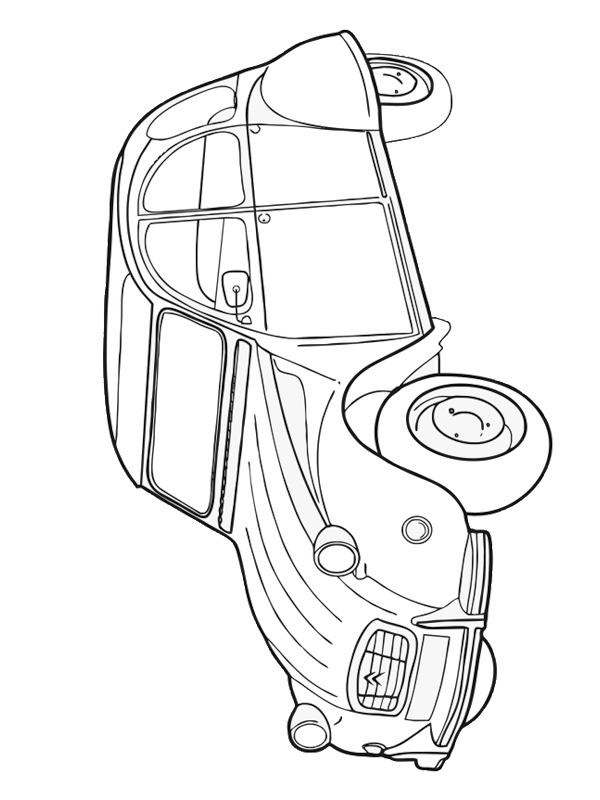 Ausmalbild citroen 2cv