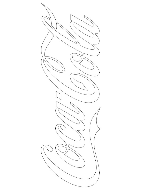 Ausmalbild coca cola logo