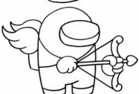 Ausmalbild cupido among us