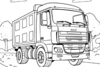 Ausmalbild daf lkw