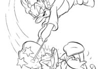 Ausmalbild daisy ist sauer auf donald duck