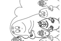 Ausmalbild die familie barbapapa